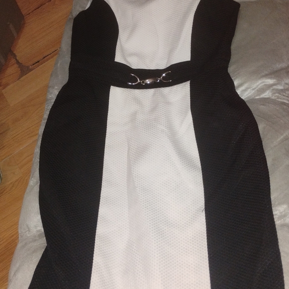 Elegant Black and White Dress - Picture 1 of 5